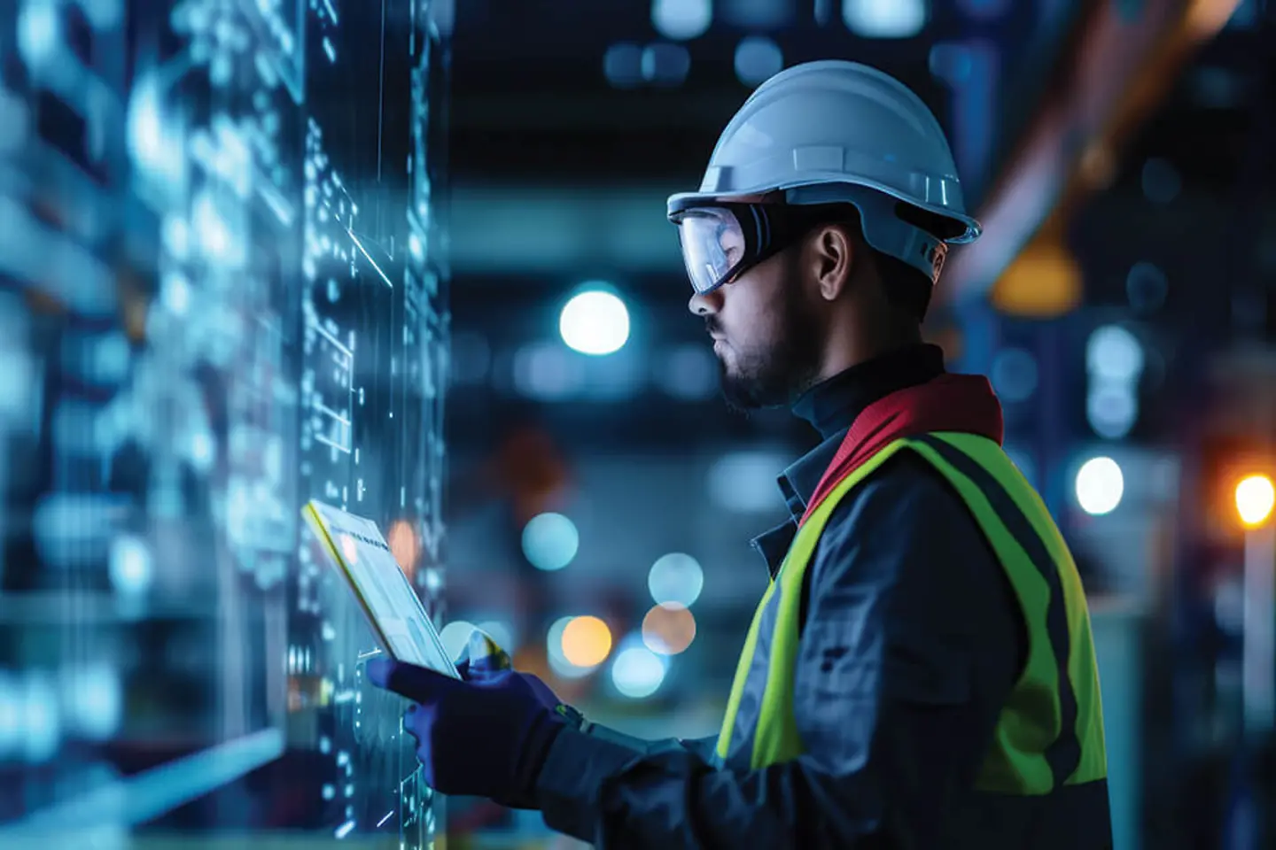 An engineer is analyzing data in the manufacturing industry