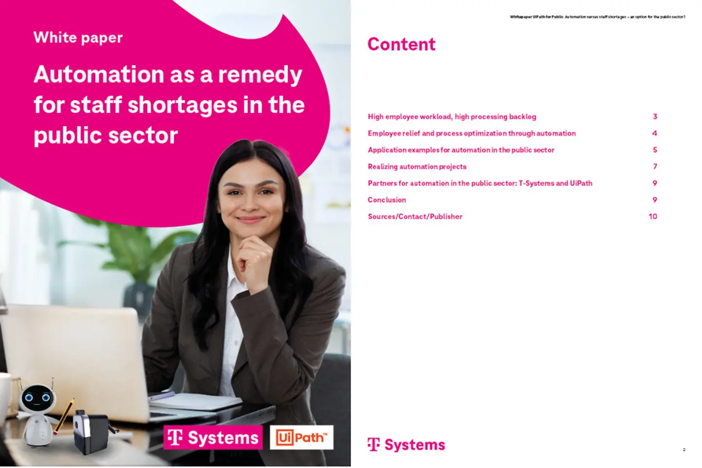 Title page and three subsequent pages of the white paper as a screenshot