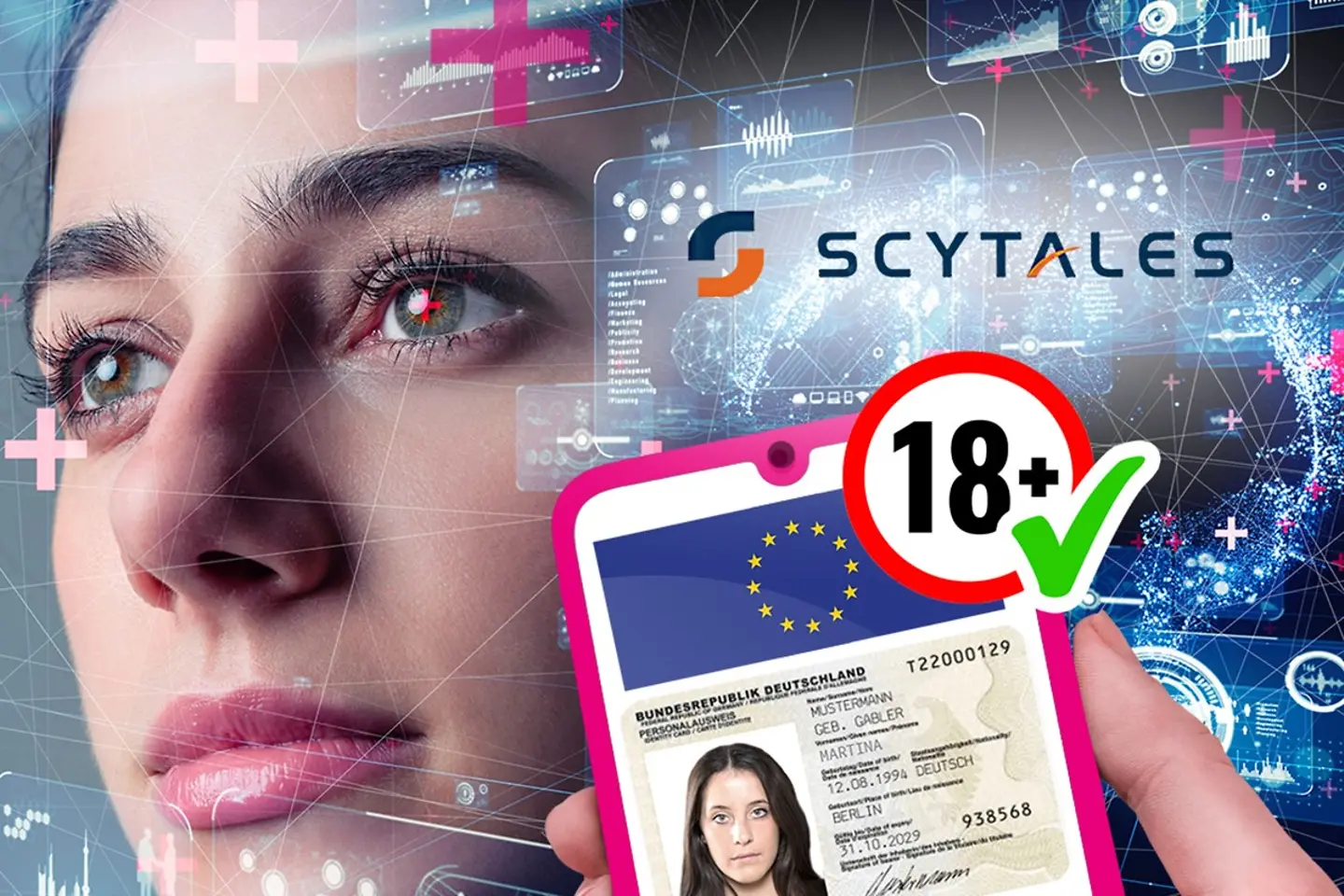 Digital ID on mobile phone with 18+ characters