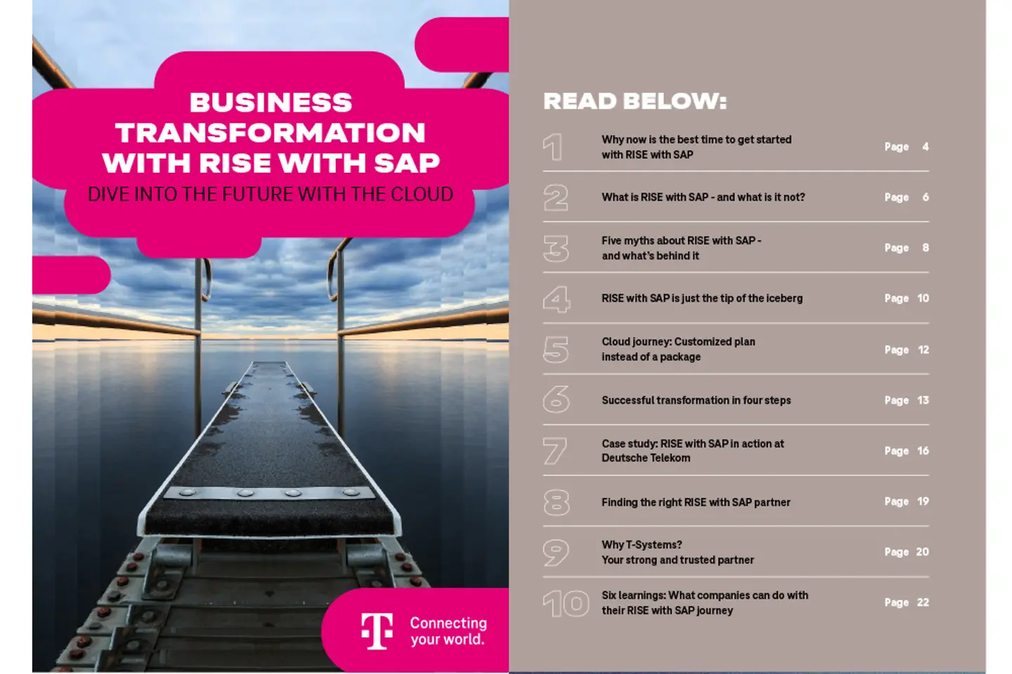 Title page and three subsequent pages of the e-book as a screenshot