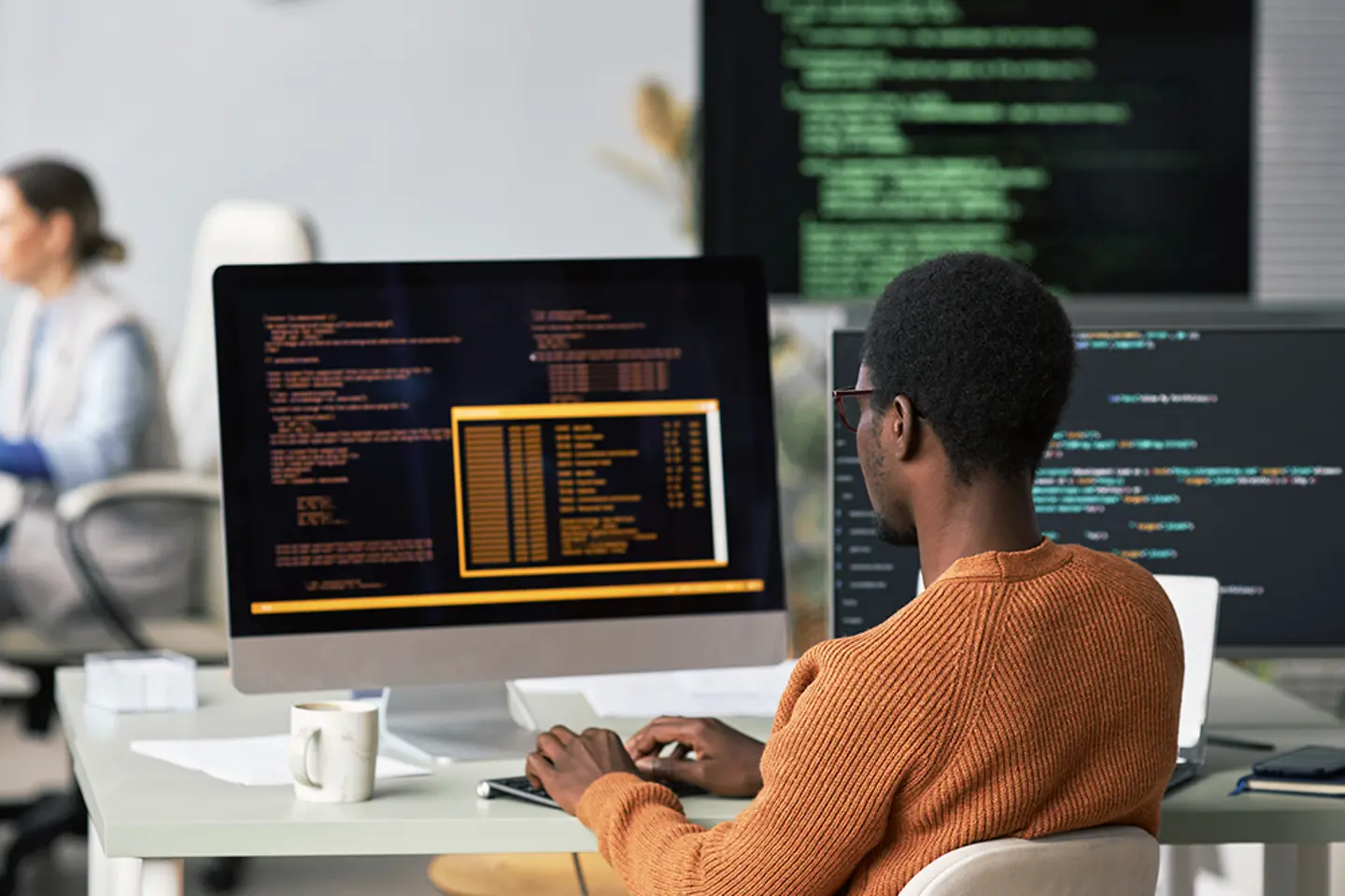 Professional testing programming code he wrote for new application