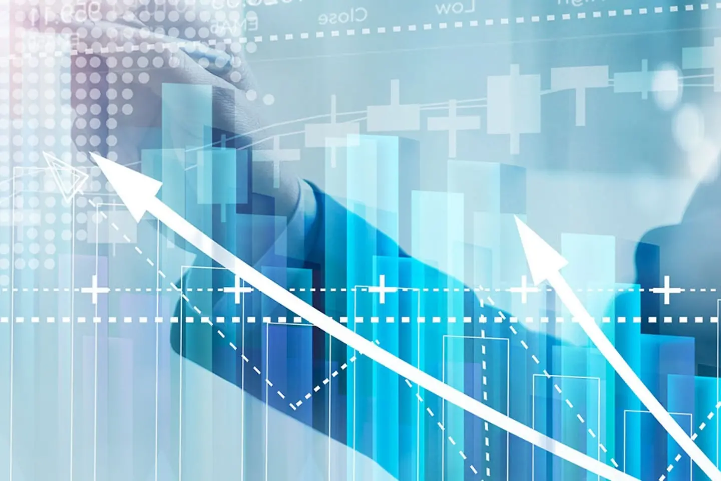 A hand draws diagrams on a virtual interface screen.