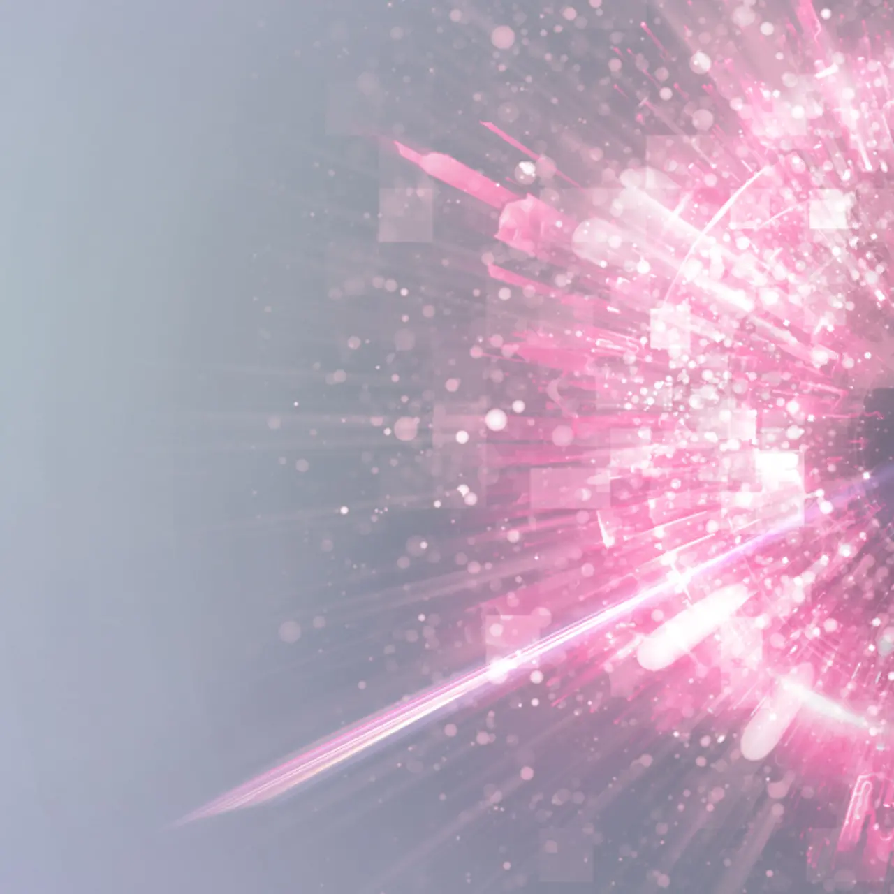 Magentafarbenen Linien und Partikeln die zusammen wie eine abstrakte Iris (Auge) aussehen