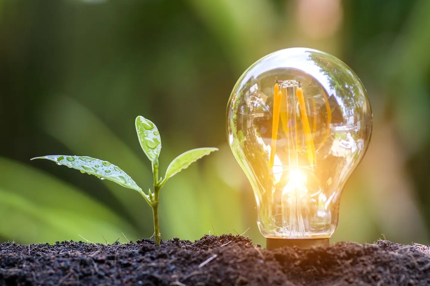 Uma lâmpada no chão