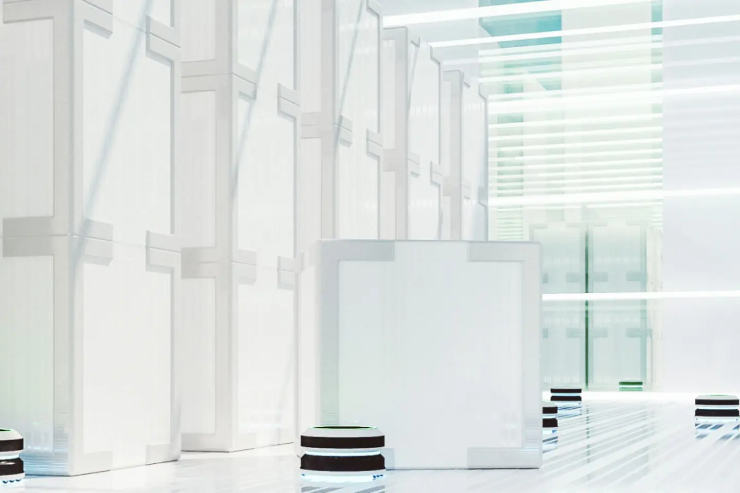 futuristische, lichte opslagplaats