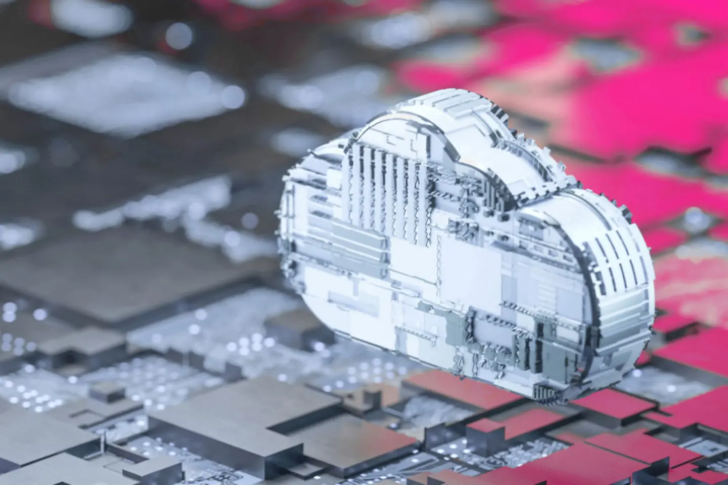 Cloud on background from circuit boards