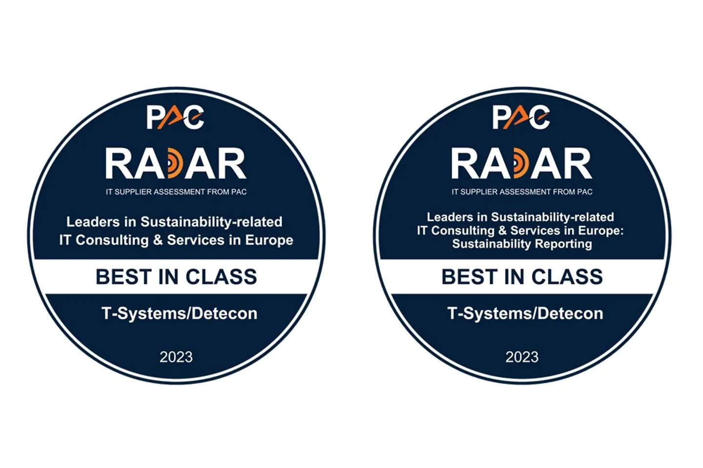 Badges PAC RADAR Sustainability 2023