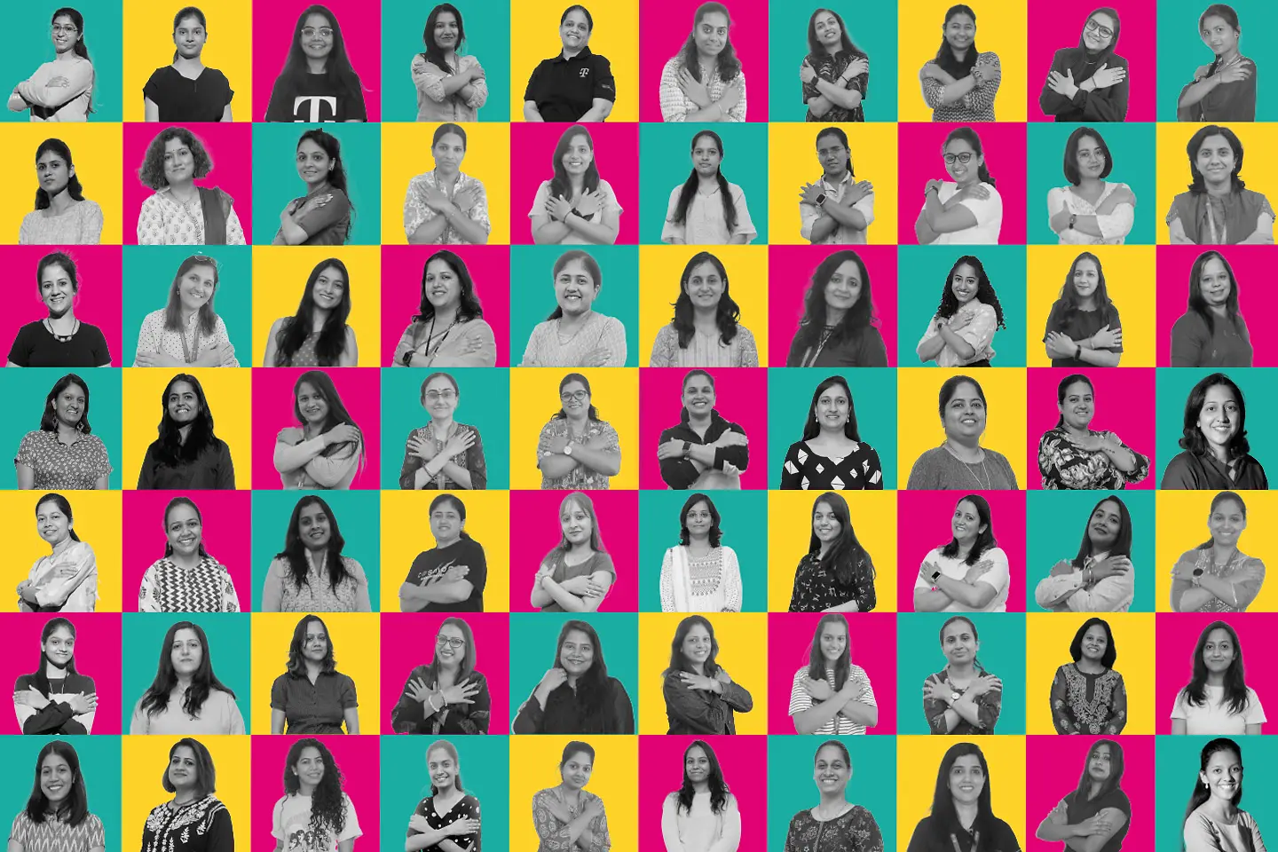 Collage covering leadership women in T-Systems India